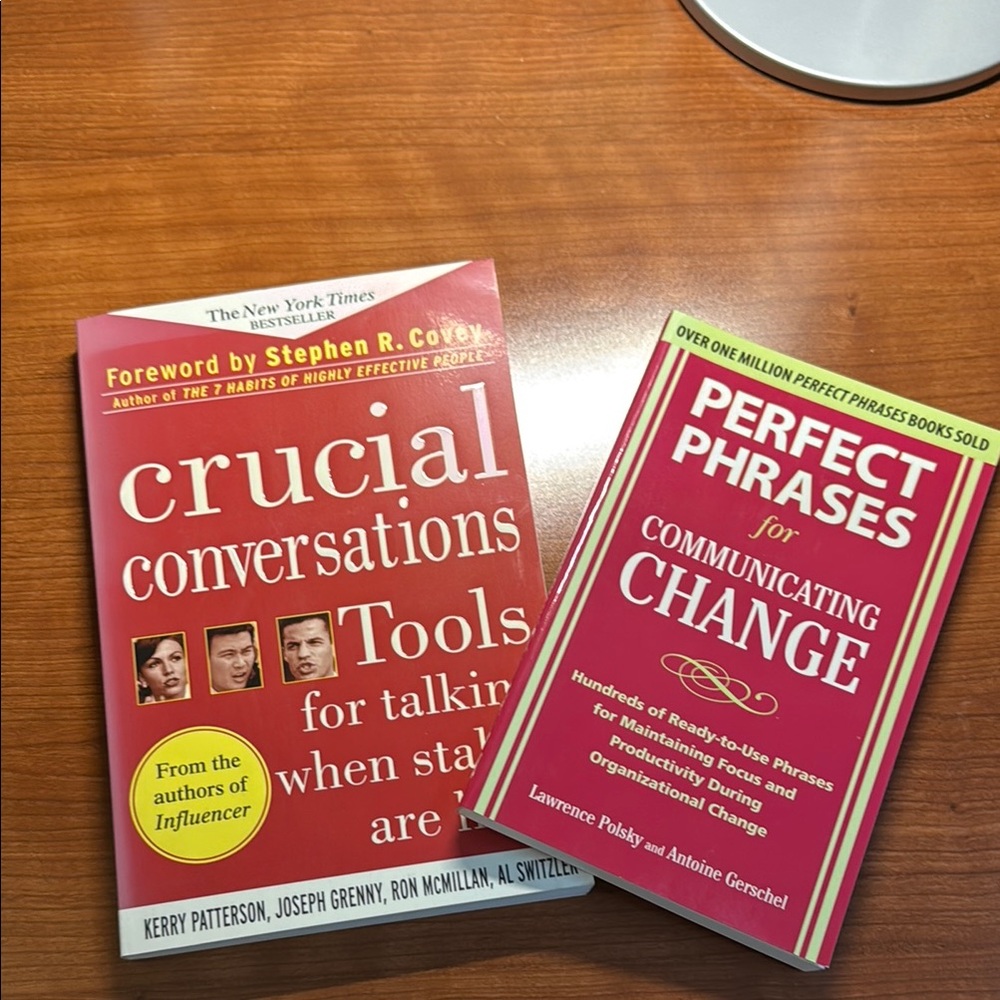 Crucial‎ Conversations and Perfect Phrases Book Set | Great Condition